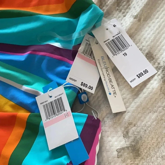 Bleu Rod Beattie Multi Color Tankini Set Size 10 - Picture 7 of 9
